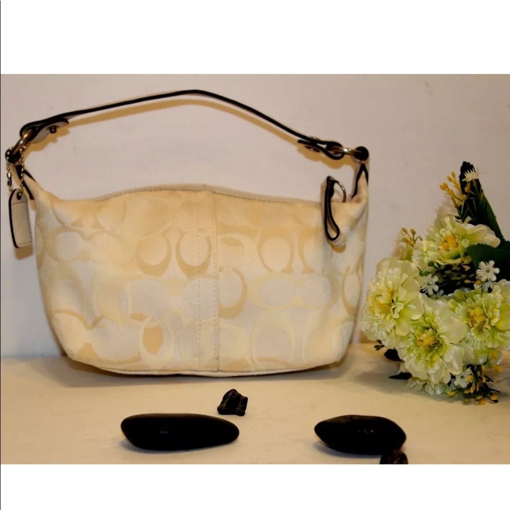 Coach Off-White Golden Handbag
